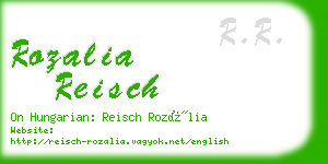 rozalia reisch business card